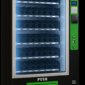 Outdoor 6-Wide Combo Vending Machine filled with snacks and drinks